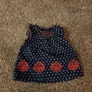 Carter's Navy and Red Patterned Blouse